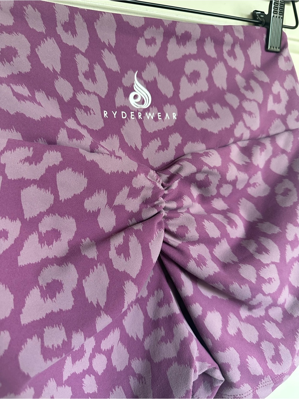 Ryderwear Scrunch Bum Shorts - Purple Leopard - High-Waist - Picture 7 of 8